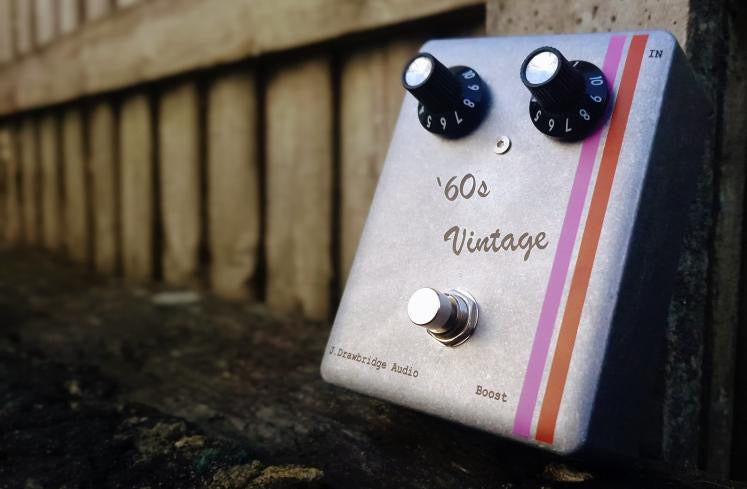 J.Drawbridge Audio Vintage Boost Boutique Guitar Pedal - Metal Grey (Brand New)
