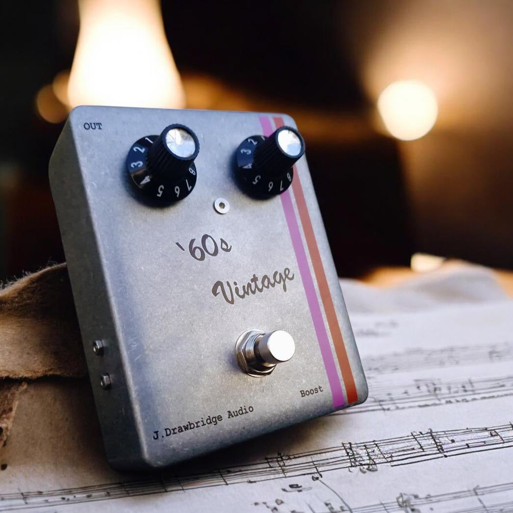 J.Drawbridge Audio Vintage Boost Boutique Guitar Pedal - Metal Grey (Brand New)