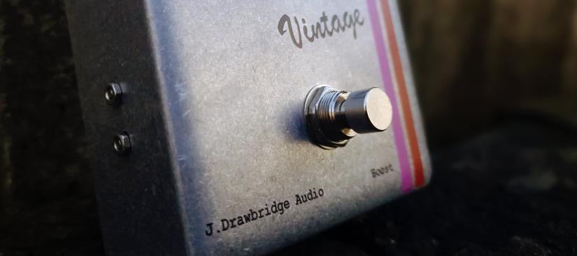 J.Drawbridge Audio Vintage Boost Boutique Guitar Pedal - Metal Grey (Brand New)